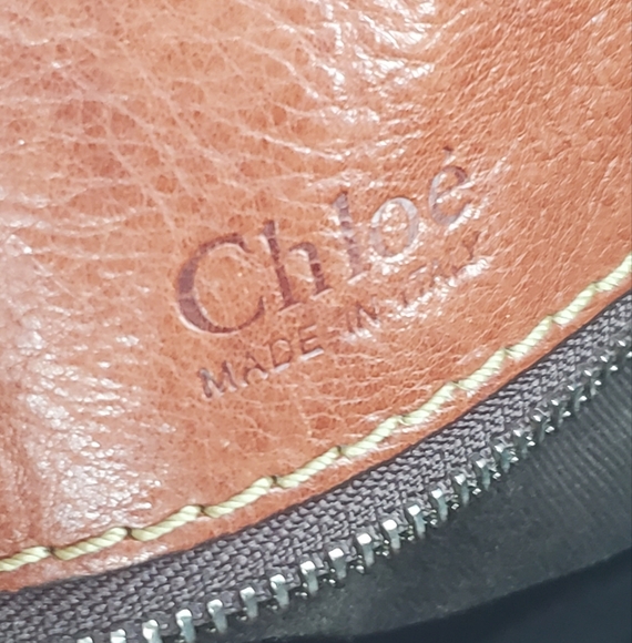 Chloe Vintage Edith -Boston Brown Buffalo Leather Satchel HandBag - Picture 6 of 16